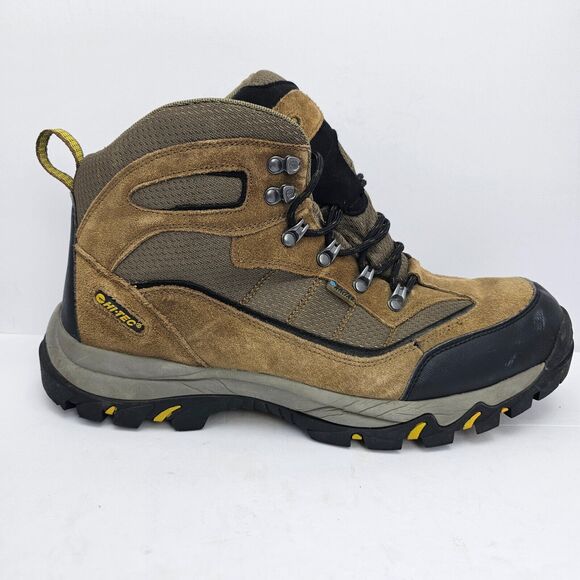 Hi-Tec Men's Hiking Leather Boots Size 13M Brown Waterproof Mid Boots 54246 - Picture 1 of 10
